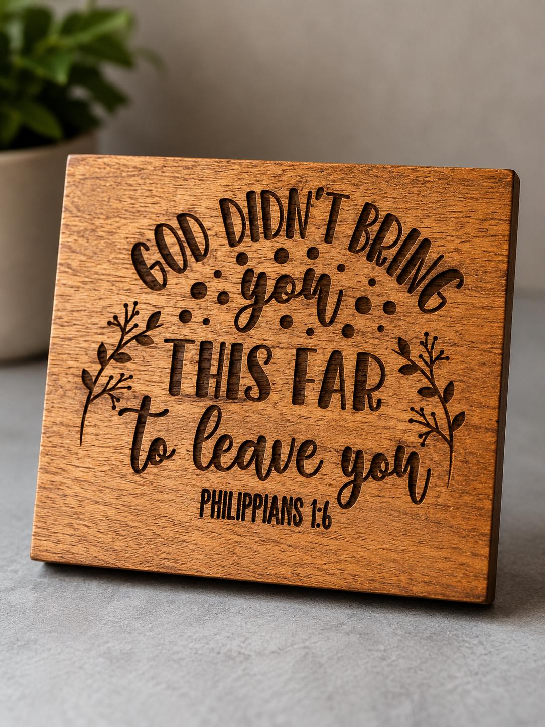 Christian "Child of God" Wood Coasters – Laser Engraved Faith Drinkware Set