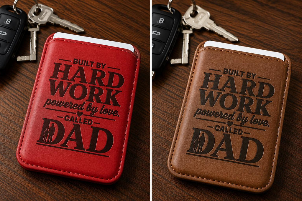 Magnetic Wallet for Dad – Engraved "My First Hero" Message, MagSafe Compatible