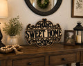 3-Layer Birch Wood Sweet Home Sign, Farmhouse Entryway Decor, Laser-Cut Wall Art