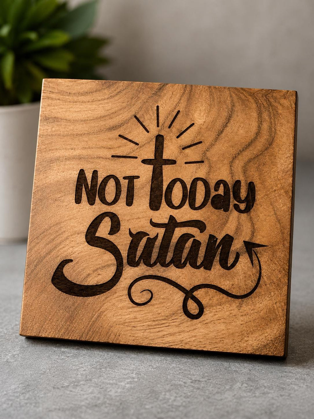 Christian "Child of God" Wood Coasters – Laser Engraved Faith Drinkware Set