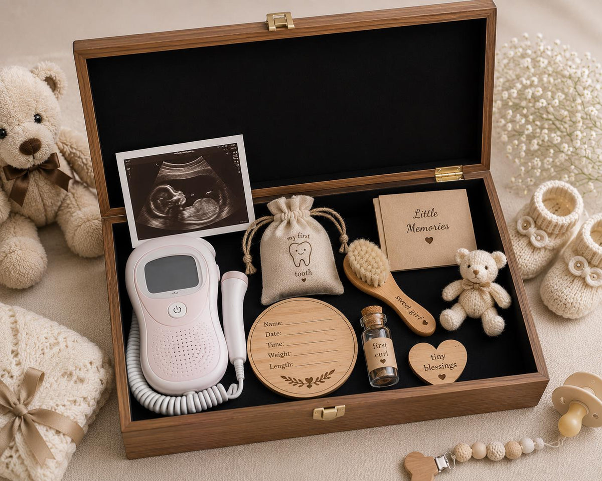 Personalized Wooden Baby Memory Box | Engraved Keepsake Gift, Baby Shower, Newborn