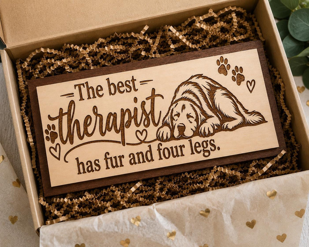 Dog Lover Wood Sign – Laser Engraved Dog Decor, Pet Gift (11.875" W x 6" H)