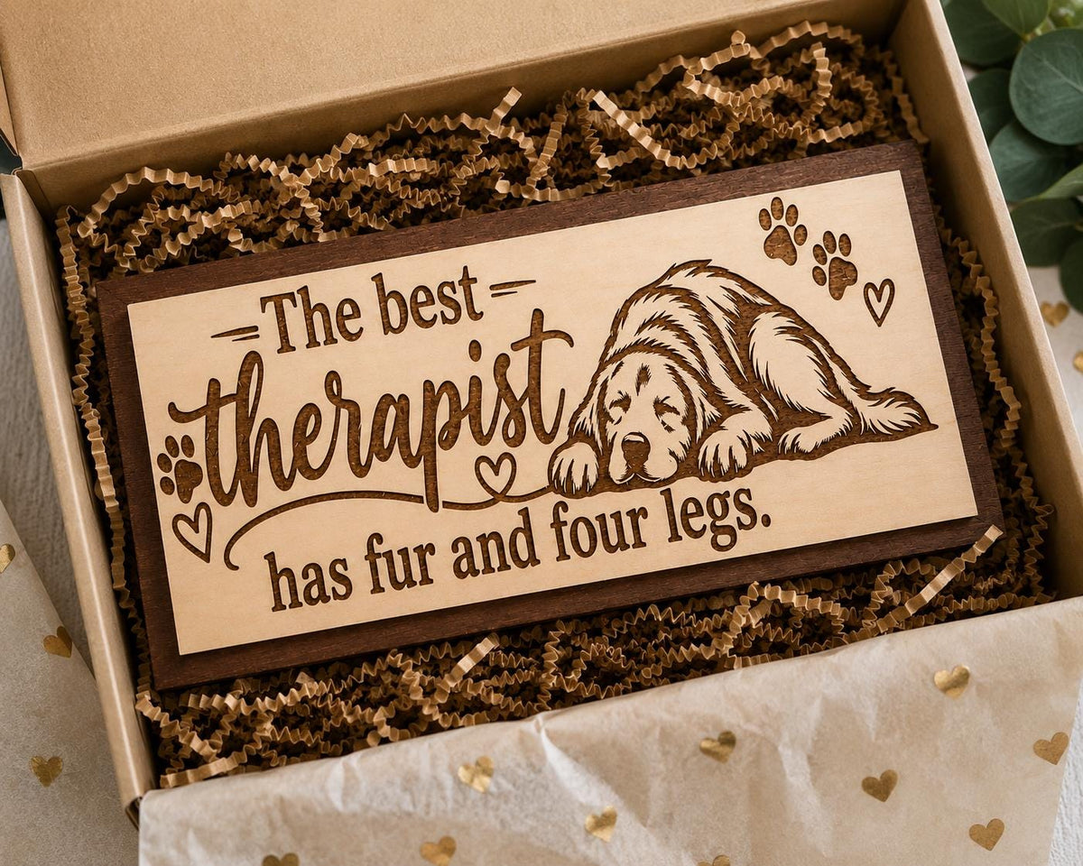 Dog Lover Wood Sign – Laser Engraved Dog Decor, Pet Gift (11.875" W x 6" H)