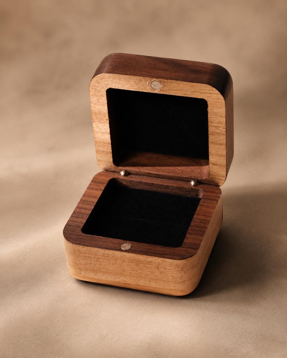 Personalized Walnut Ring Box, Custom Engraved Proposal Keepsake, Wedding Anniversary Gift