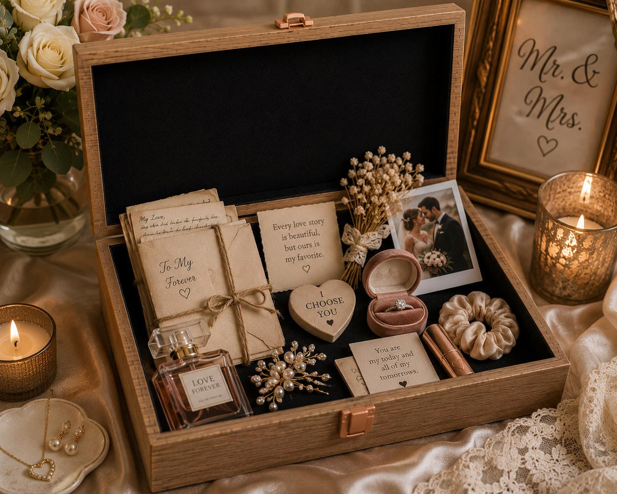 Bride & Groom Memory Box | Personalized Wedding Keepsake Gift