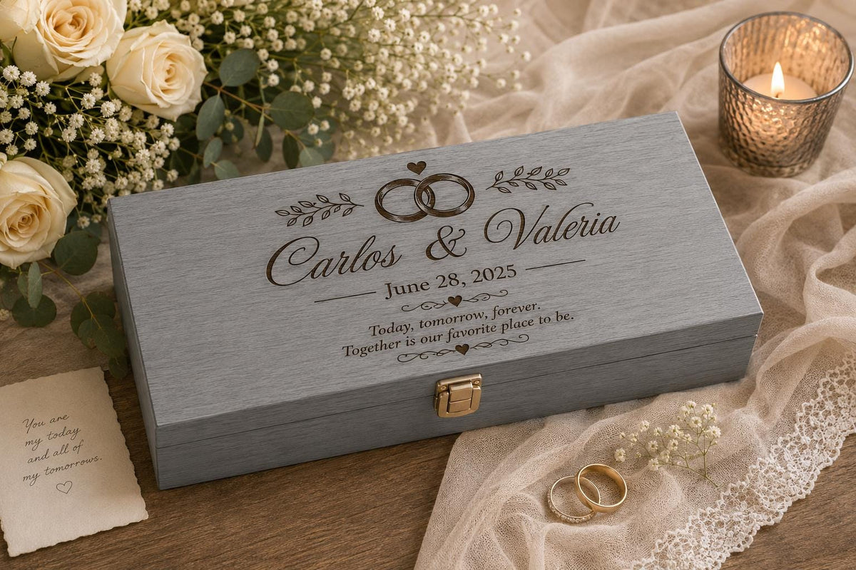 Bride & Groom Memory Box | Personalized Wedding Keepsake Gift