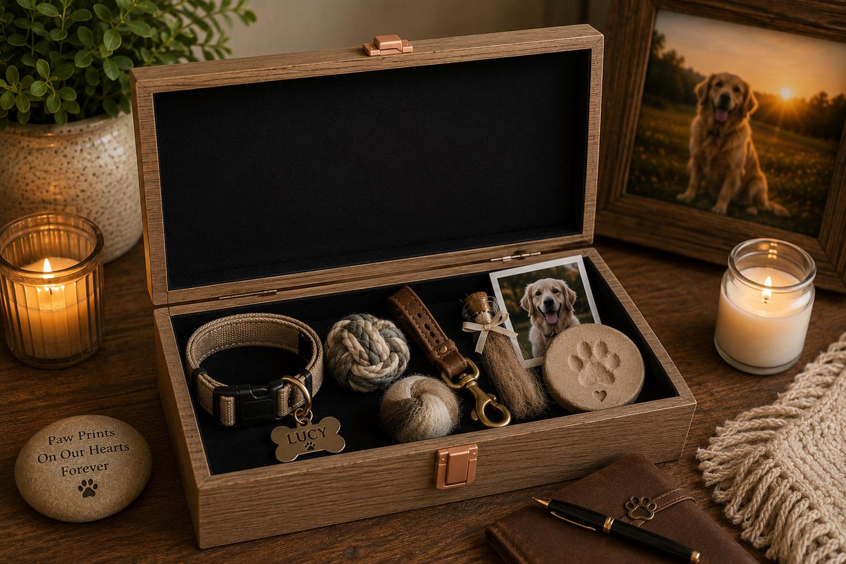 Personalized Wooden Pet Memory Box | Custom Pet Keepsake Memorial Gift