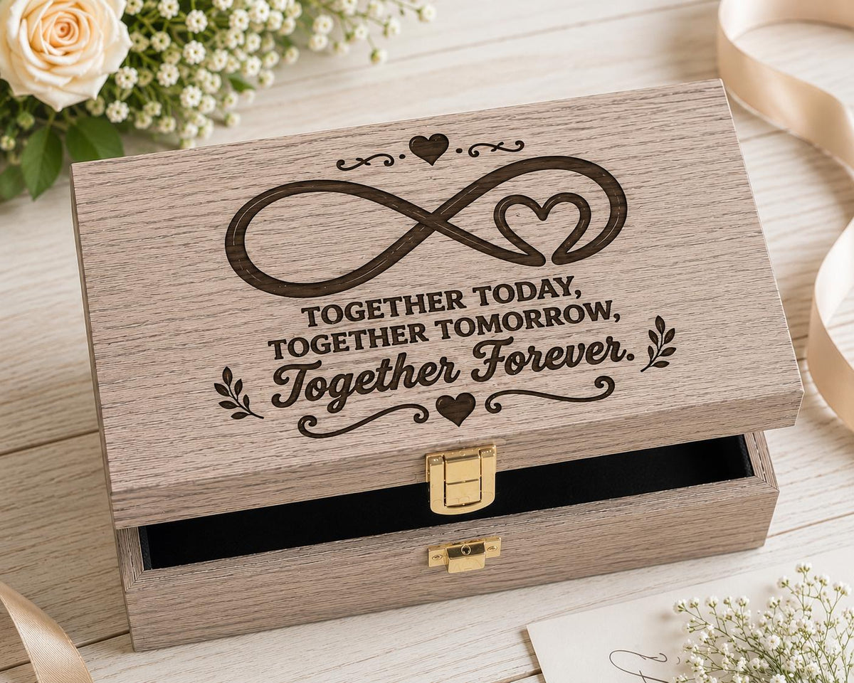 Personalized Wooden Memory Box | Custom Engraved Keepsake Gift
