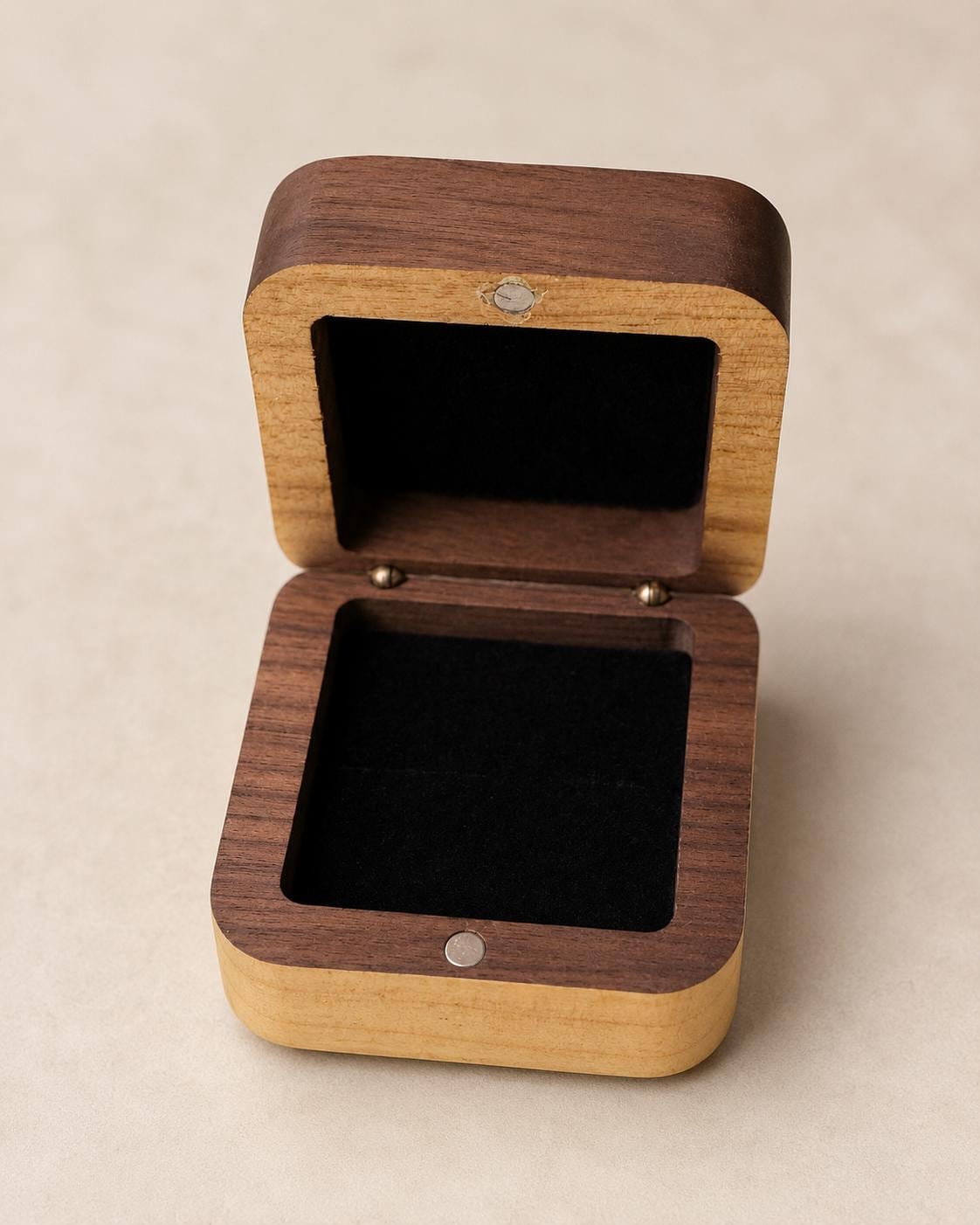 Personalized Walnut Ring Box, Custom Engraved Proposal Keepsake, Wedding Anniversary Gift