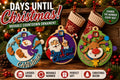 Wooden Christmas Countdown Ornament, Movable Days Until Christmas Decor, Santa Snowman Reindeer Styles
