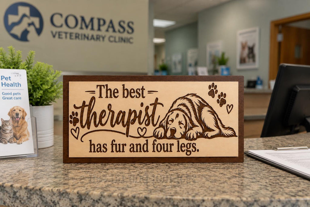 Dog Lover Wood Sign – Laser Engraved Dog Decor, Pet Gift (11.875" W x 6" H)