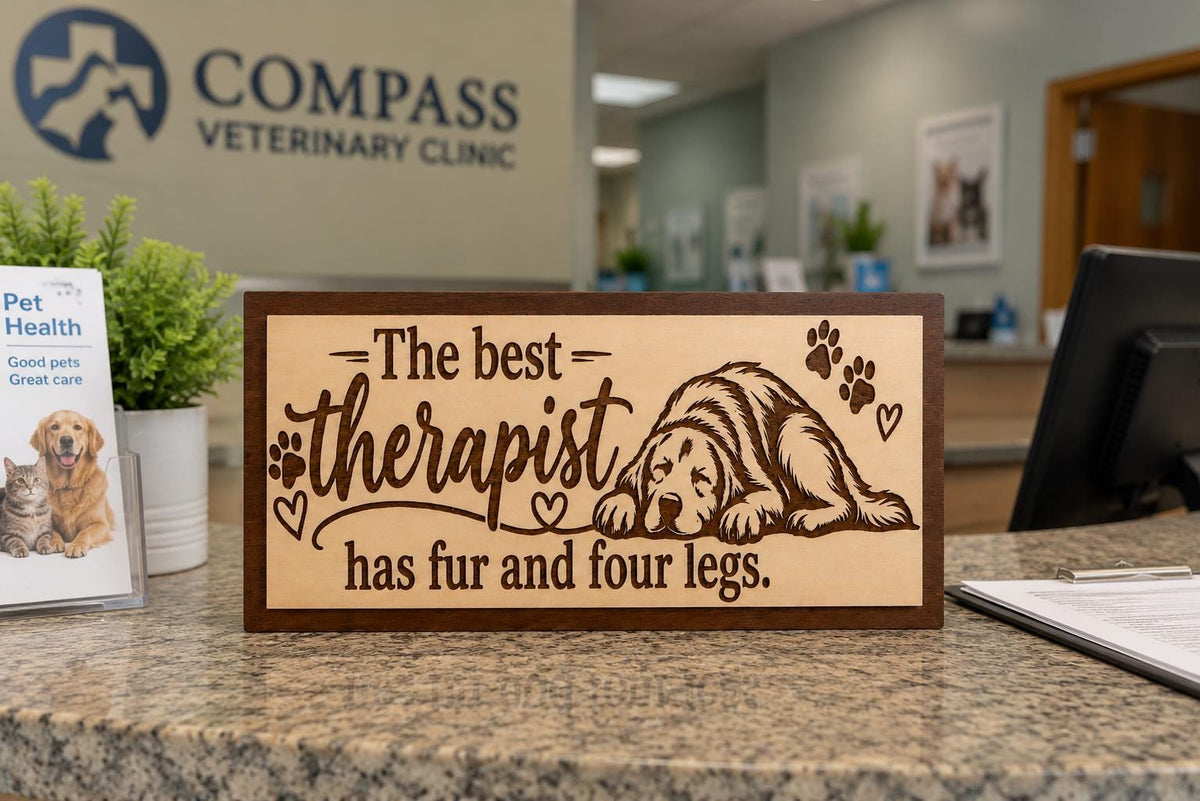 Dog Lover Wood Sign – Laser Engraved Dog Decor, Pet Gift (11.875" W x 6" H)