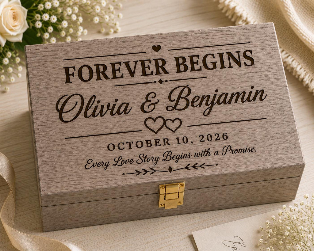 Bride & Groom Memory Box | Personalized Wedding Keepsake Gift