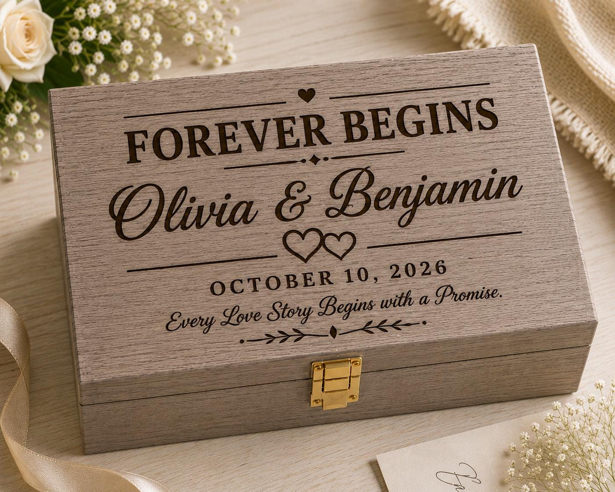Bride & Groom Memory Box | Personalized Wedding Keepsake Gift