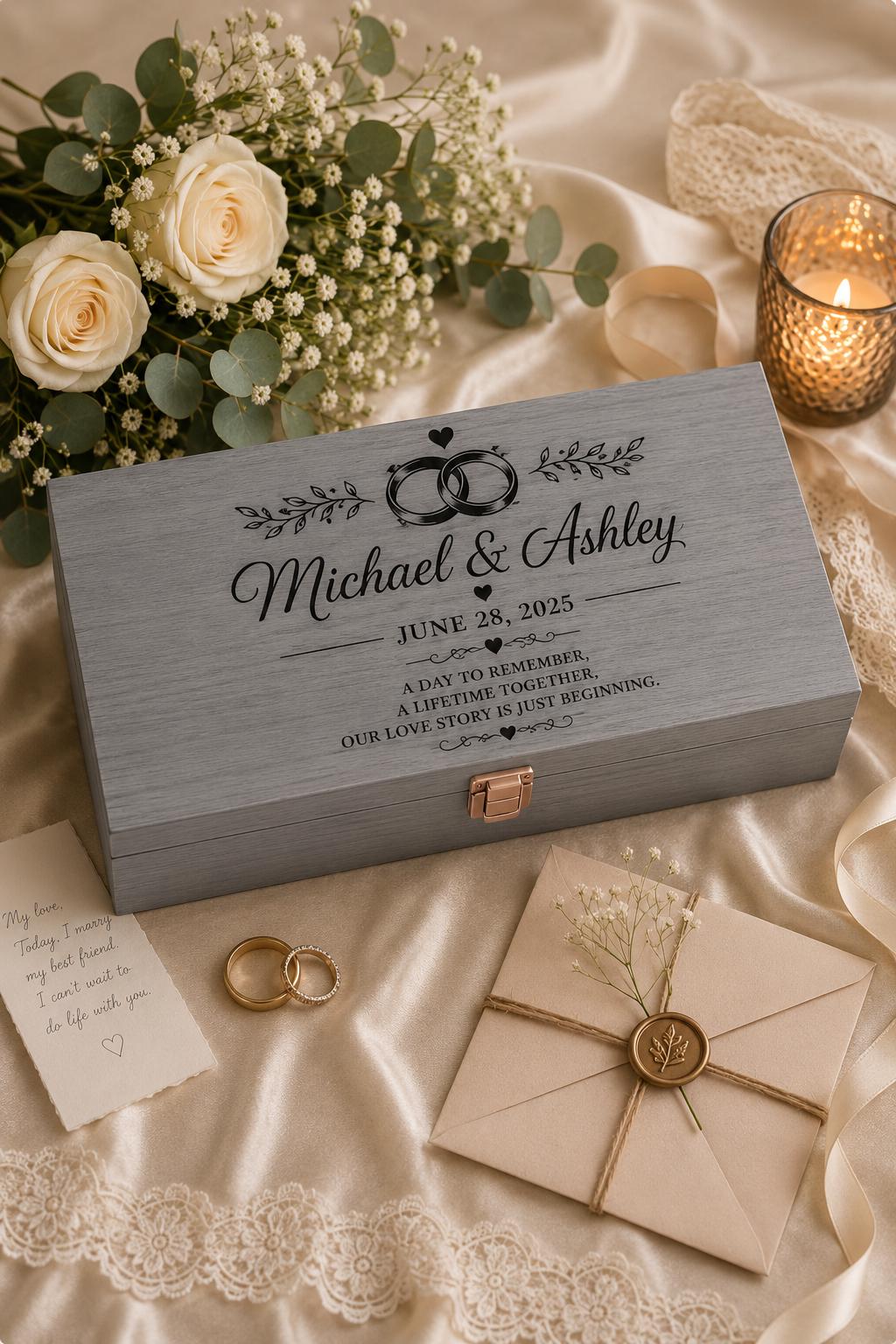 Bride & Groom Memory Box | Personalized Wedding Keepsake Gift