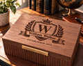 Personalized Wooden Keepsake Box for Men, Custom Engraved Memory Box, Gift for Him, Husband, Dad, Groomsman, Birthday or Christmas Gift