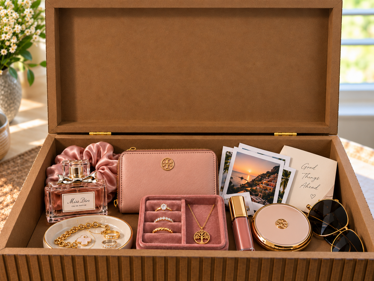 Personalized Keepsake Box for Women, Custom Engraved Memory Box, Gift for Her, Mom, Wife, Daughter, Birthday, Mother’s Day Gift