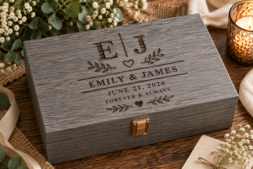 Bride & Groom Memory Box | Personalized Wedding Keepsake Gift