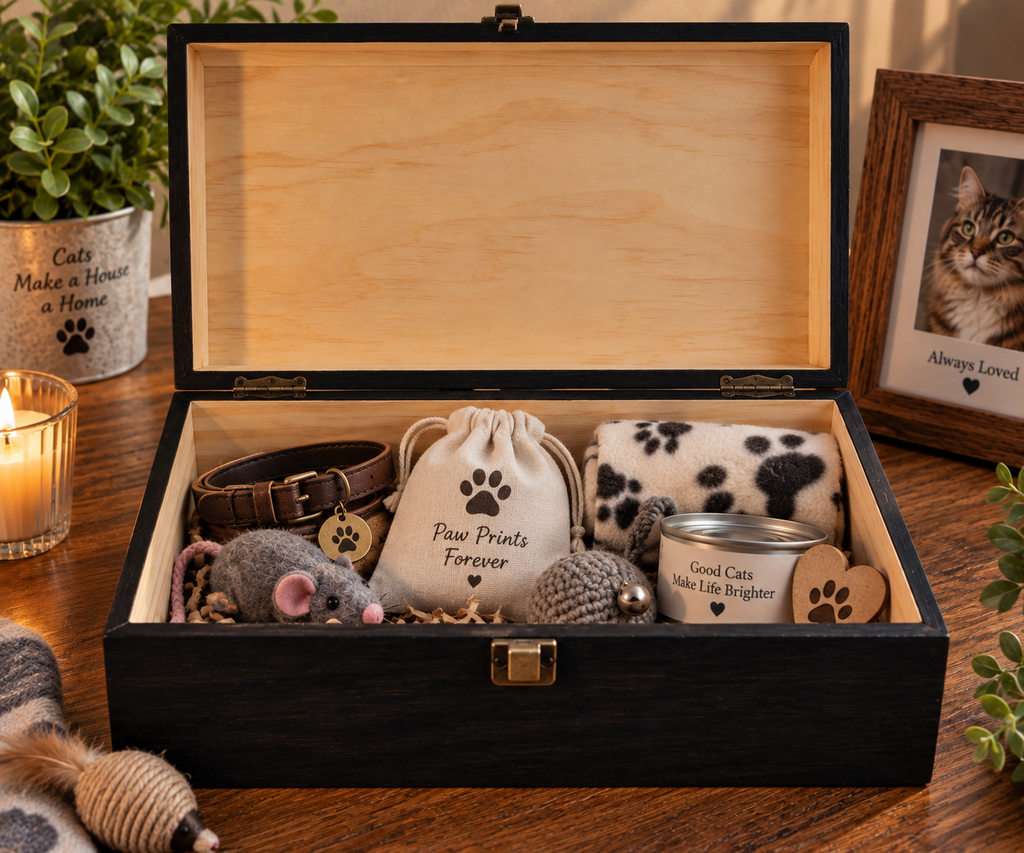 Extra Large Personalized Pet Memorial Box | Custom Engraved Pine Keepsake Box, Pet Loss Sympathy Gift