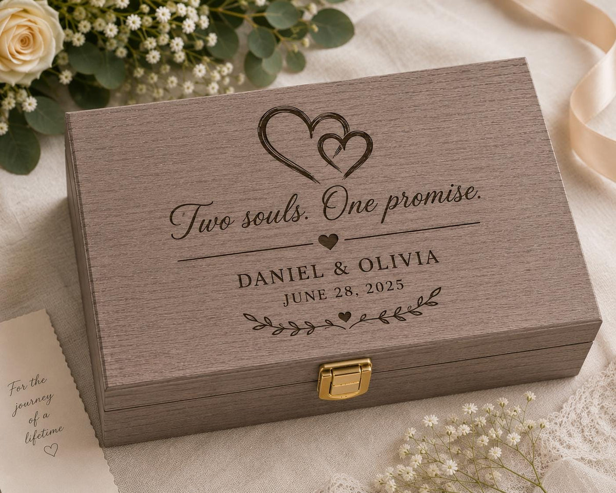 Bride & Groom Memory Box | Personalized Wedding Keepsake Gift