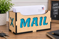 3D Layered Wood Mail Organizer – Laser Cut Desk Holder – Office Decor