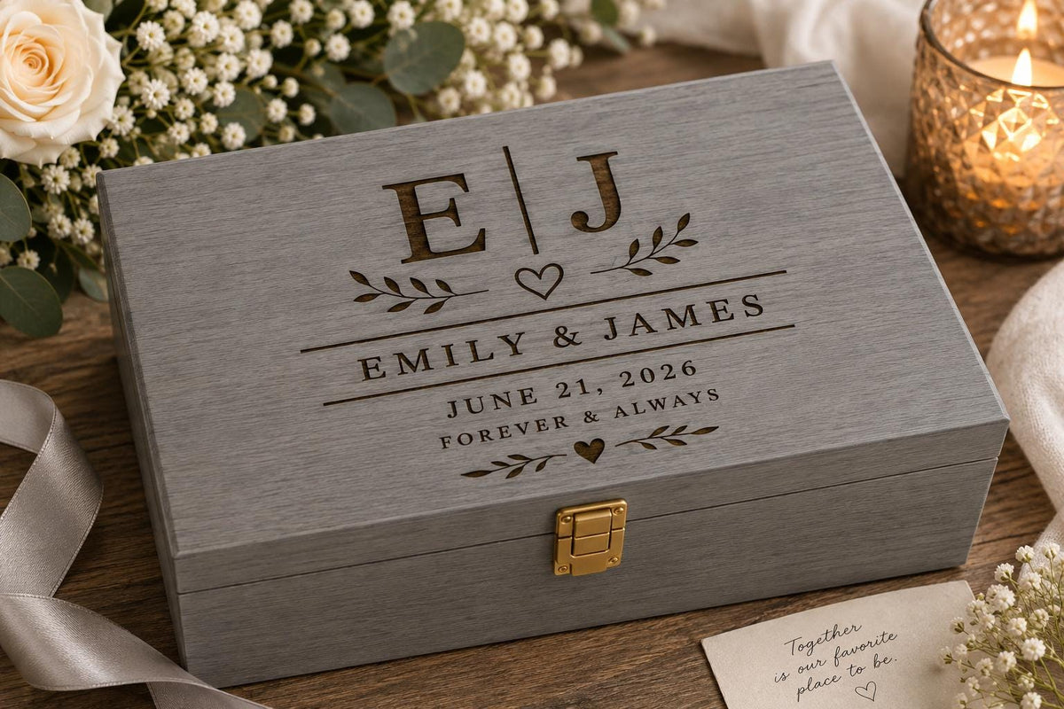 Bride & Groom Memory Box | Personalized Wedding Keepsake Gift