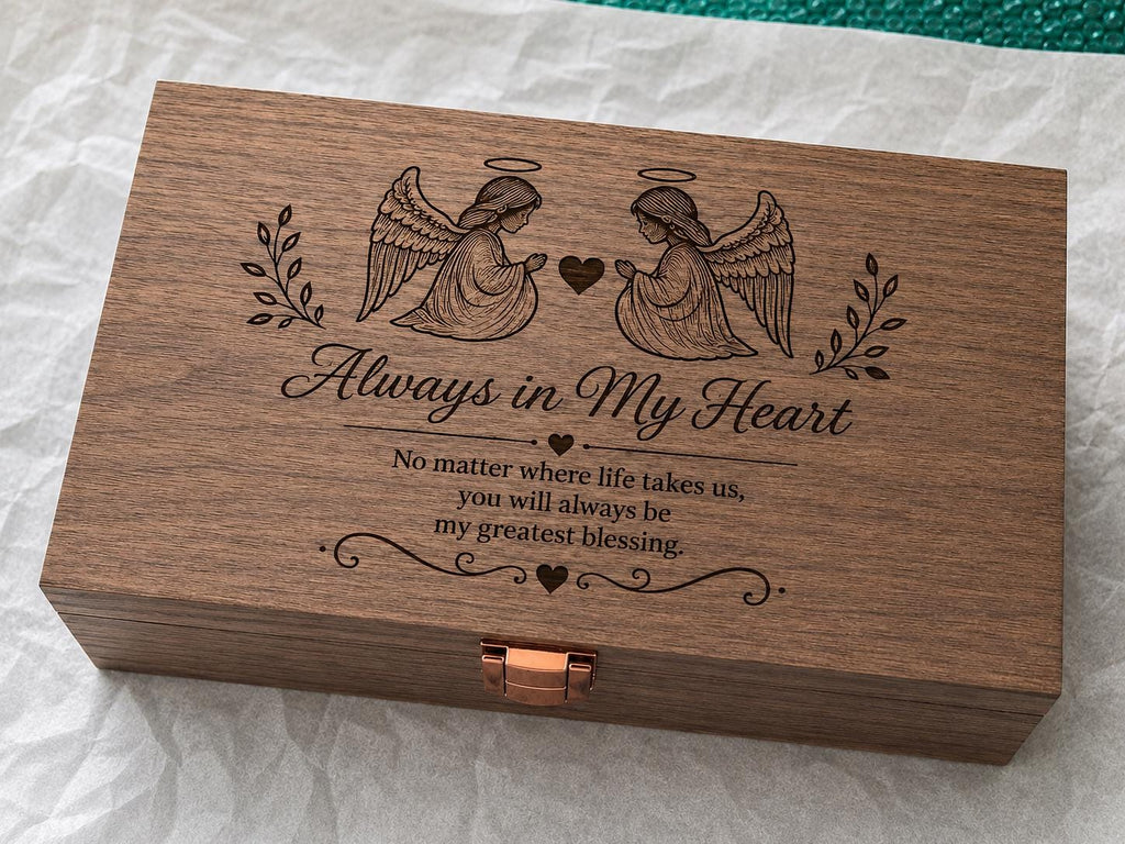 Personalized Wooden Memory Box | Custom Engraved Keepsake Gift
