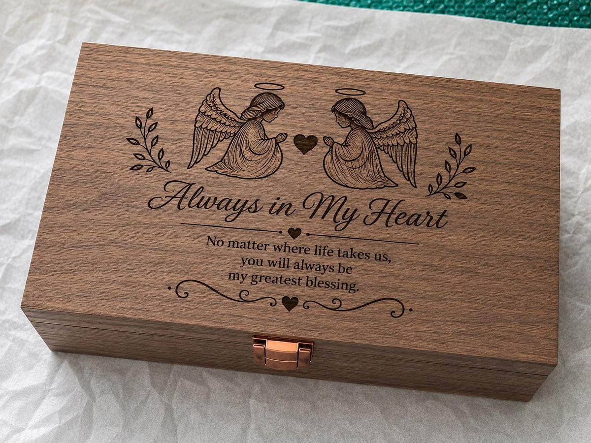 Personalized Wooden Memory Box | Custom Engraved Keepsake Gift