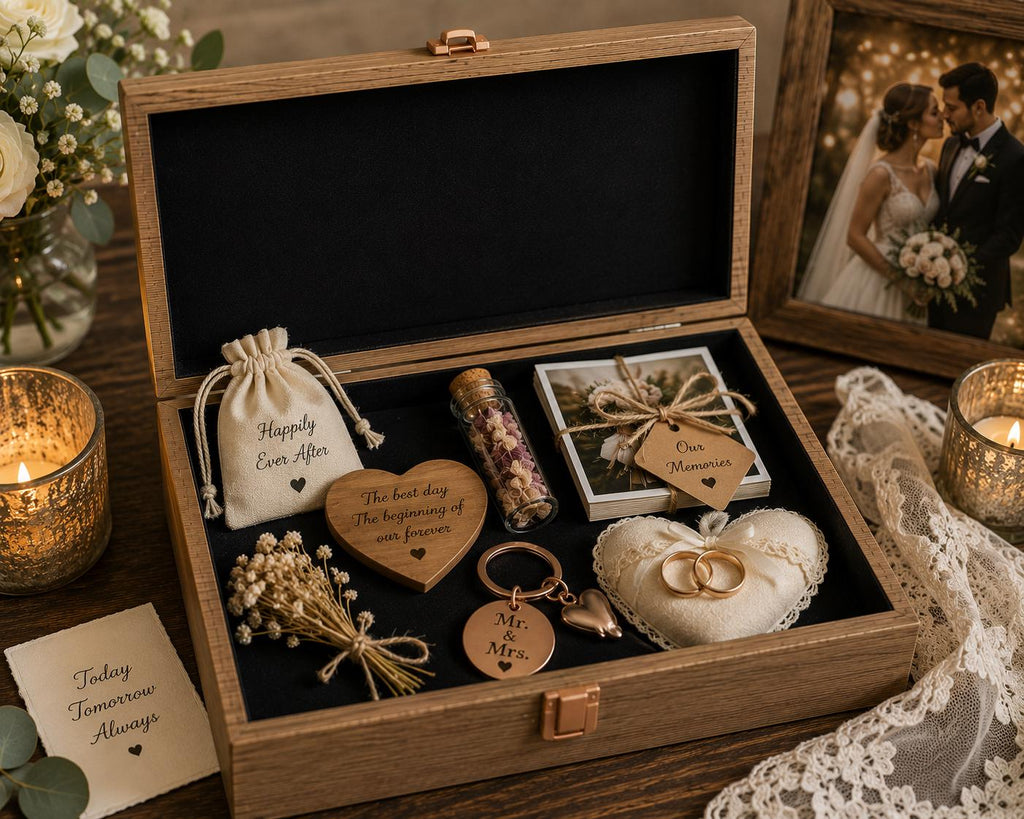 Bride & Groom Memory Box | Personalized Wedding Keepsake Gift