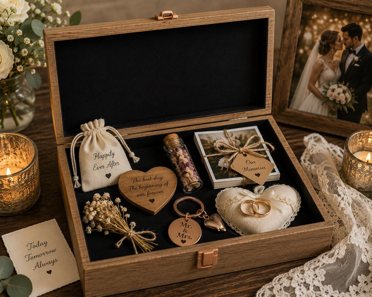 Bride & Groom Memory Box | Personalized Wedding Keepsake Gift