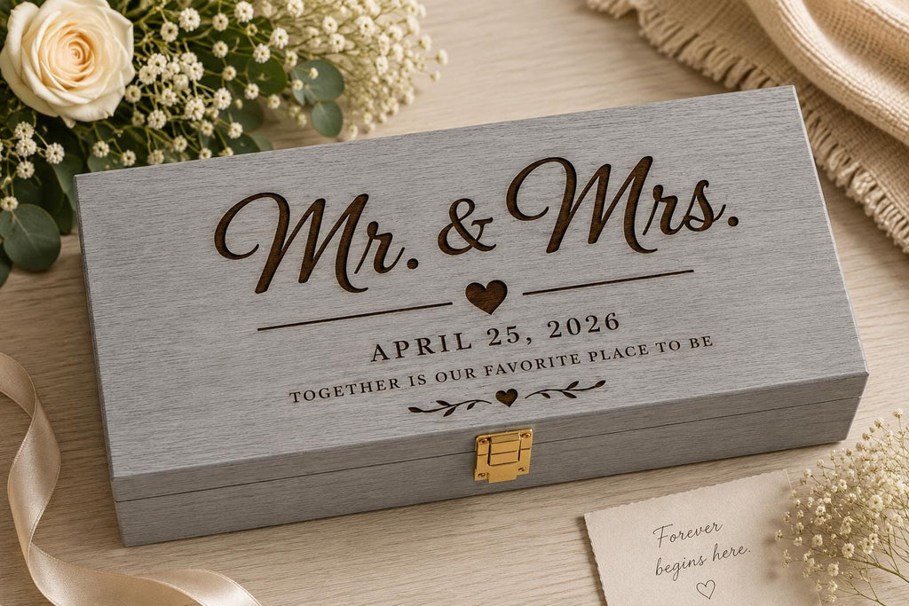 Bride & Groom Memory Box | Personalized Wedding Keepsake Gift