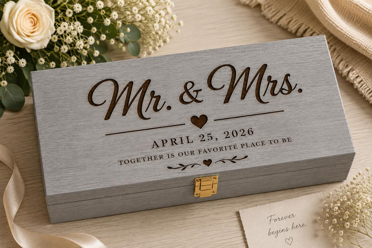 Bride & Groom Memory Box | Personalized Wedding Keepsake Gift