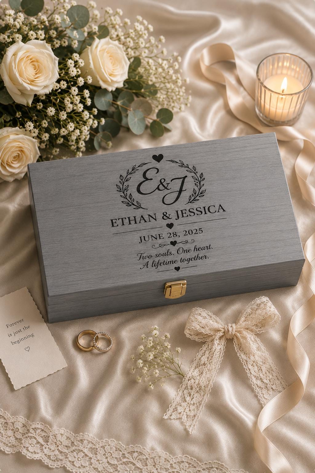 Bride & Groom Memory Box | Personalized Wedding Keepsake Gift
