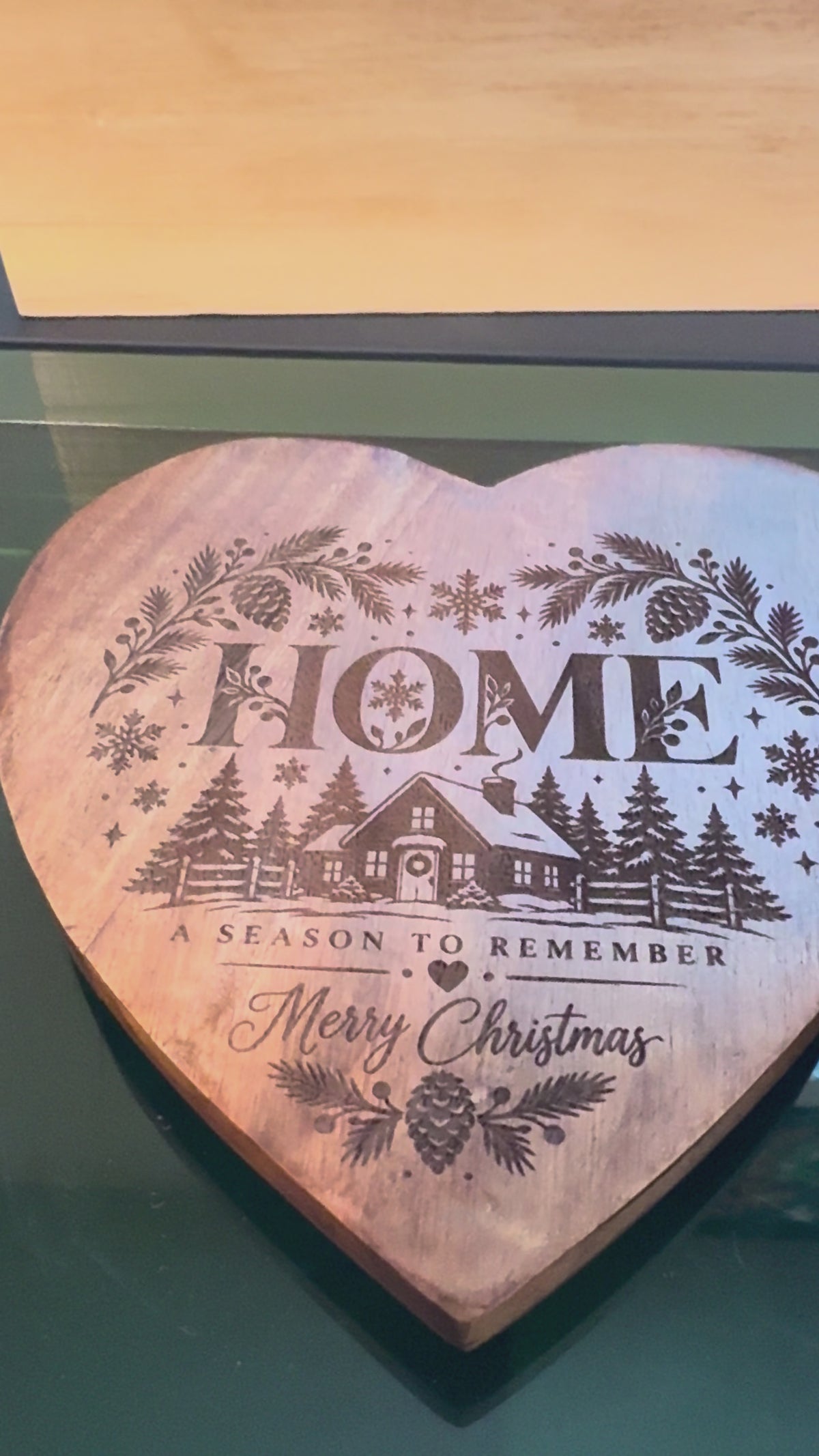 Personalized engraved wooden heart keepsake box, customized with a name. A meaningful gift for Christmas, birthdays, family, and special memories.